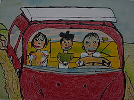 Bild: Familie im Auto